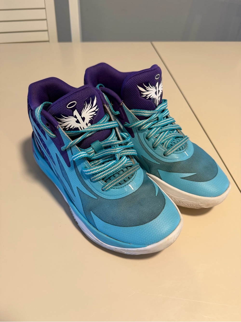 Puma basketball‎ Teal and Purple Women's Athletic Shoes